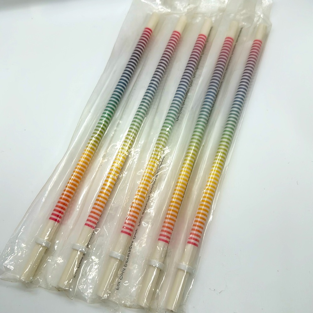 Starbucks Rainbow Stripe Cold Cup Straw Summer 2019 Reusable Pride NEW